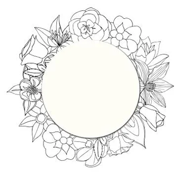 Round paper Illustrazione stock