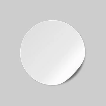 Round paper sticker template. Vector illustration. Web banner. 스톡 일러스트