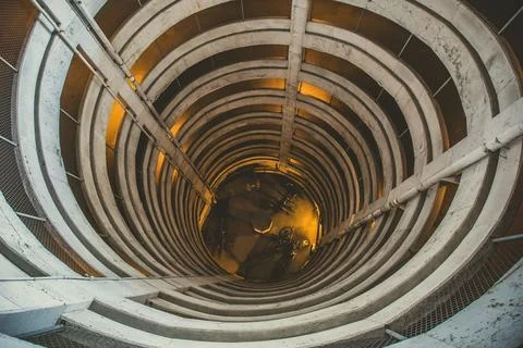 Round parkade architecture Stock Photos
