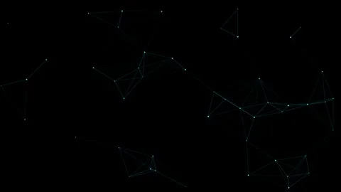 Round particles and connected lines with color change Stock Footage 322126895