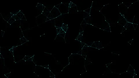 Round particles and connected lines full screen seamless blue color overlay Vídeo Stock 322126900