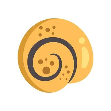 Round pastry bun rolling from above viewpoint baking illustration Ilustração Stock