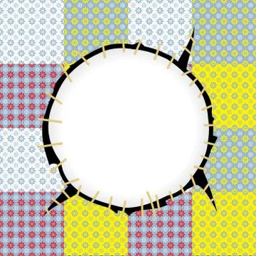 Round patch frame Stock Illustration