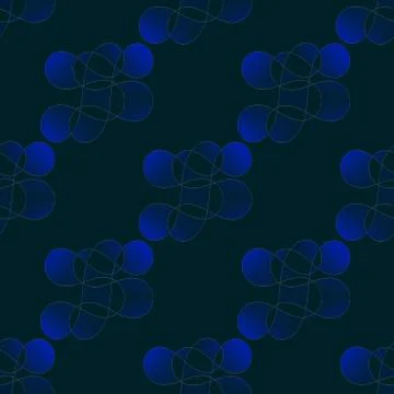 Round pattern dark blue dark green diagonally Illustrazione stock