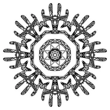 Round pattern design Stock Illustration