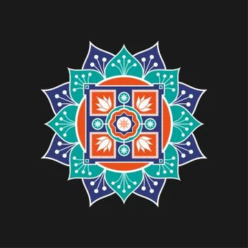 Round pattern desing Illustrazione stock