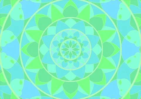 Round pattern flower mandala. circle floral ornament. Legend decorative vector Stock Illustration