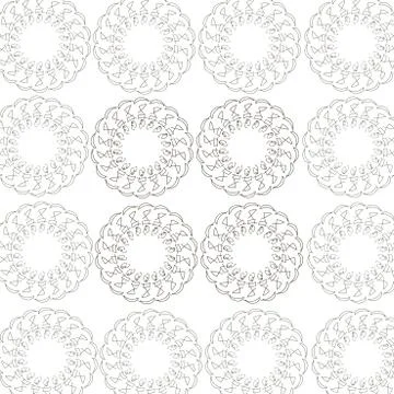 Round pattern from a white background Stock Illustration