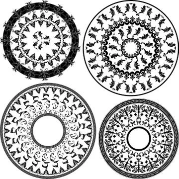 Round Patterns Stock Illustration