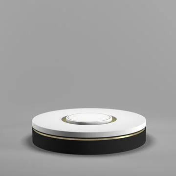 Round pedestal Stock Illustration