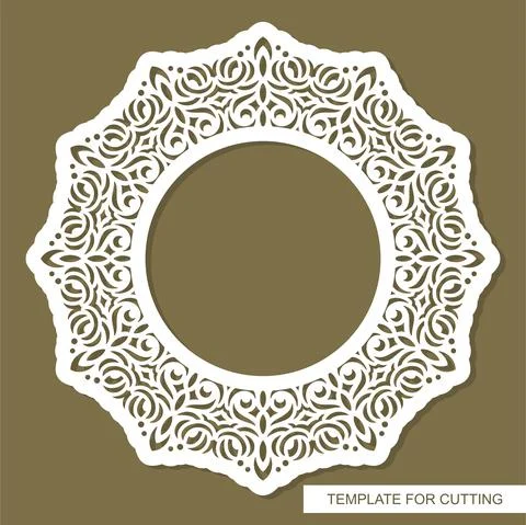 Round photo frame.  Stock Illustration