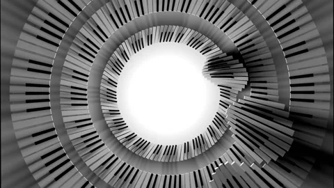 Round piano Stock Footage 139274502
