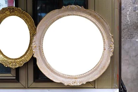 Round picture frame Stock Photos
