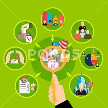 Round Pictures about Elections Stock Illustration
