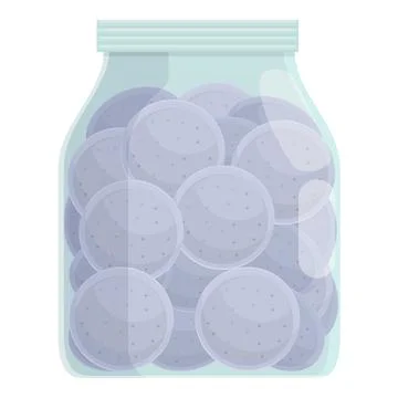 Round pills icon cartoon vector. Dietary supplement Stock Illustration