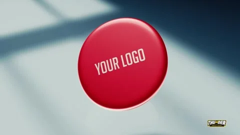 Round Pin Badge Mockup After Effects stock