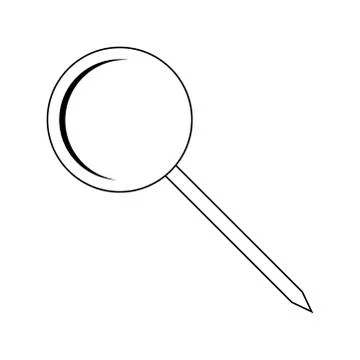Round pin office vector design isolated on white Illustrazione stock