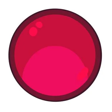 Round pink button for game or website, vector illustration Stock Illustration