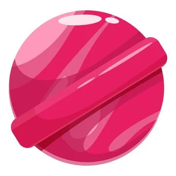 Round pink candy with a red wrapping creating a delicious treat Stock Illustration