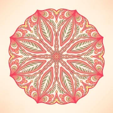 Round pink pattern Illustrazione stock