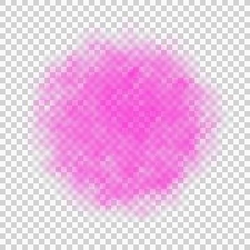 Round pink smoke cloud on transparent background with soft edges イラスト素材