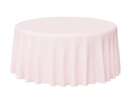 Round pink tablecloth Stock Illustration