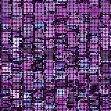 Round pixel abstract background in blue purple Stock Illustration