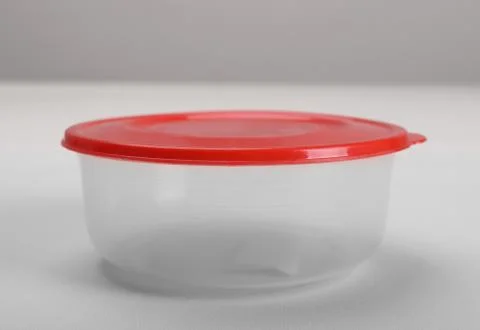 Round plastic container Stock-Fotos