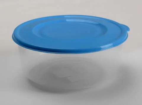 Round plastic container Stockfoto's