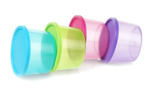 Round Plastic Containers Stock Photos