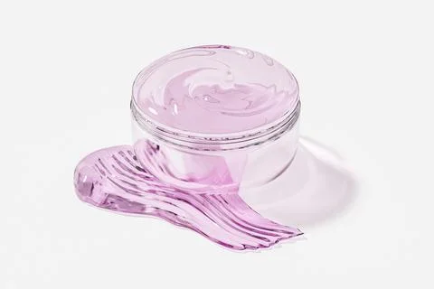 Round Plastic Cream jar mockup, Clear plastic skincare cylindrical Container Stock-Illustration