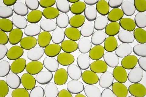 Round plastic pebbles Stock Photos