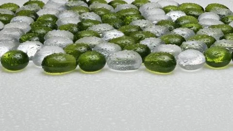 Round plastic pebbles Stock Photos