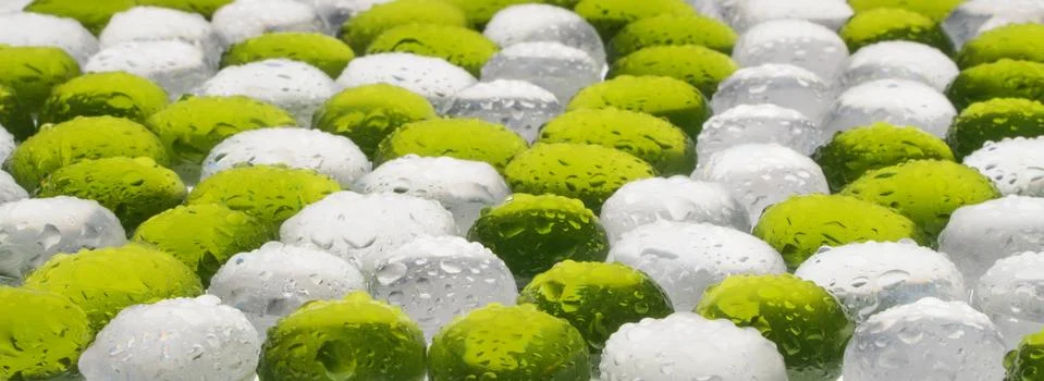 Round plastic pebbles Stock Photos