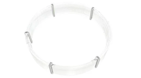 Round plastic pipe spool. isolated digital industrial 3D rendering Stock Illustration