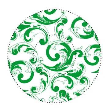 Round plate with blue elegant pattern Stock Illustration