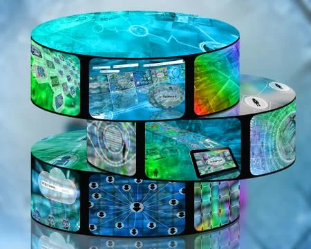 Round platform Stock Illustration