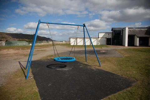Round playground swing Stock Photos