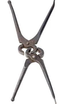 Round pliers macro on white Stock Photos