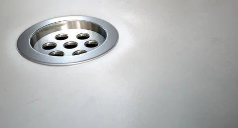 Round plug hole closeup Stock Illustration