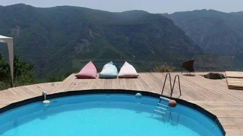 Round pool in nature 4 Stock-Footage 331884258