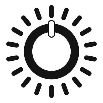 Round power button with rays shining, control and adjustment concept Stock Illustration
