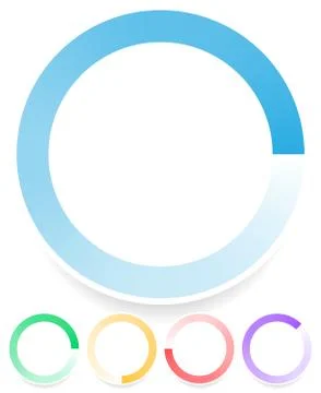 Round preloader, buffer shape, circular progress indicator 库存插图
