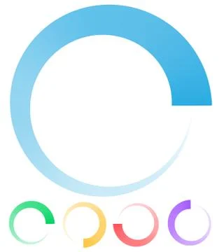 Round preloader, buffer shape, circular progress indicator Stock Illustration