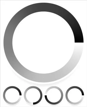 Round preloader, buffer shape, circular progress indicator Stock Illustration