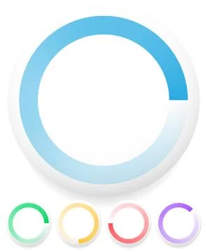 Round preloader, buffer shape, circular progress indicator 스톡 일러스트