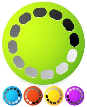 Round preloader, buffer shape, circular progress indicator 스톡 일러스트