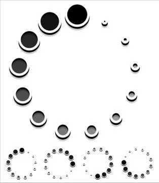 Round preloader, buffer shape, circular progress indicator 스톡 일러스트