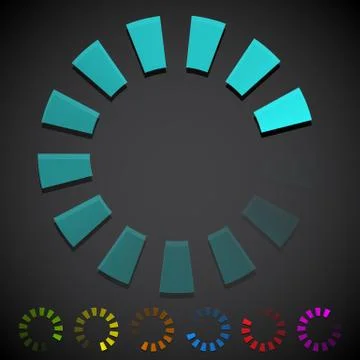 Round preloader, buffer shape, circular progress indicator 스톡 일러스트