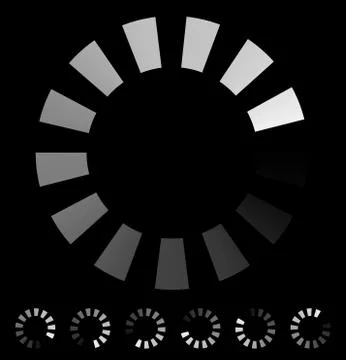 Round preloader, buffer shape, circular progress indicator 库存插图